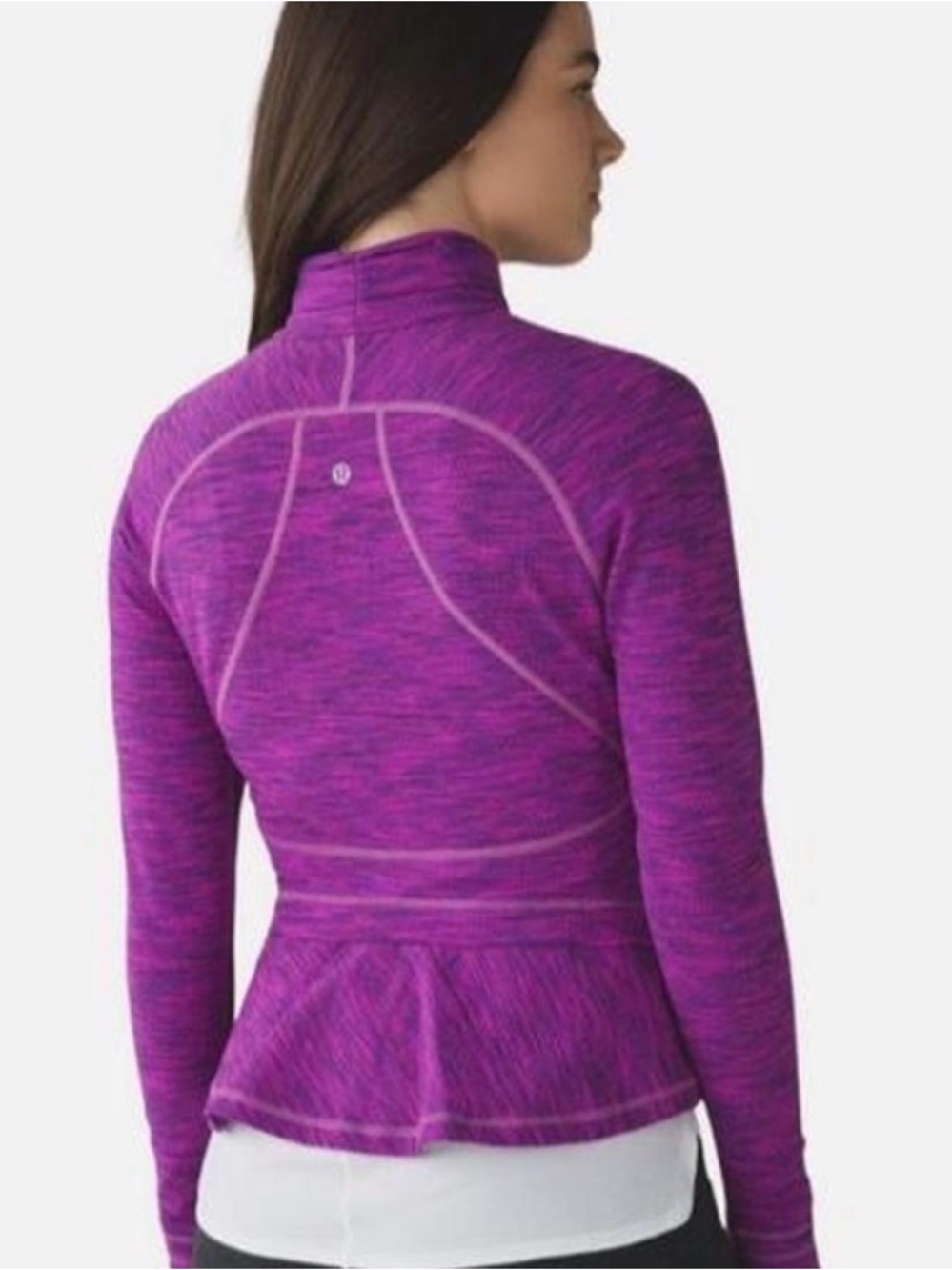 RareVintage Lululemon Hustle In Your Bust Jacket Space Dye Violet Raspberry Sz 6